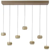 Pure 7L eettafel hanglamp Pure Falling Rings bronce