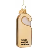 Vondels Kerstornament Glass Shiny Gold Door Hanger