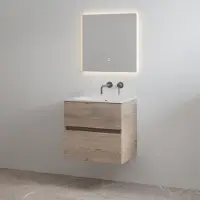 Best design Splash badkamermeubel 60cm zonder kraangat eiken licht