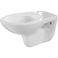 Mueller Pluto randloos toiletpot zonder zitting wit glans