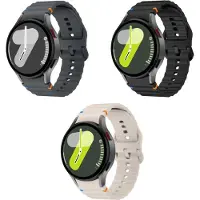 Strap-it Siliconen Wave bandjes (3 stuks) – geschikt voor Samsung Galaxy Watch 7 (40 & 44mm) / 6 (Classic) / 5 (Pro) / 4 (Classic) / Watch FE – Zwart + Sterrenlicht + Grafiet