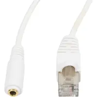 BOSSCOM RJ45 - 3,5mm Jack verlengkabel voor B&O | wit | 20 meter