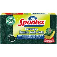 Spontex Jumbo Anti-Fett Schuurspons 15 x 4,5 x 8 cm Geel, groen