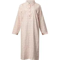 Lunatex - klassiek dames nachthemd - warm flanel - pink egg - maat M