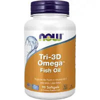 Now Tri-3D Omega Fish Oil - 90 softgels