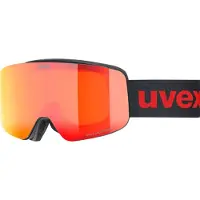 Uvex pwdr FM, ski bril, junior, zwart/rood