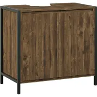 Vicco Naola Wastafelonderkast – 70 x 65 cm met 2 gesloten opbergvakken Eiken/zwart