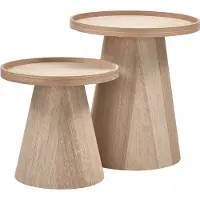 Woood Maud Bijzettafel - Hout - Naturel - 50x45x45