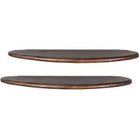 Woood Set van 2 Wandplanken Layer - Hout - Walnoot - 2x50x14