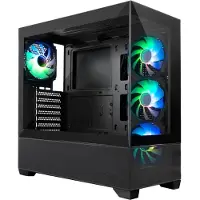 CoolBox GA250 Vision, Tower, PC, Zwart, ATX, Micro ATX, Mini-ITX, SGCC, Gehard glas, 40 cm
