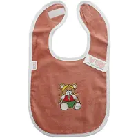 Vib - Slabbetje luxe velours - Tiroler girl bear oud roze - Babykleertjes - Slabbetjes - zwangerschap aankondiging - baby aankondiging
