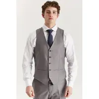 Paul Andrew Heren grijs getailleerde gilet, slim formeel vest