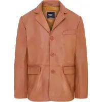Infinity Leather Italiaans leren blazerjack met 3 knopen voor heren - Fauske