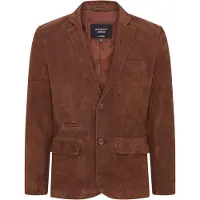 Infinity Leather Heren Bruin Slim Geitensuède Italiaanse Blazer Jas-Somero