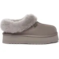 EVER AU Huisschoenen 'Topknot' greige
