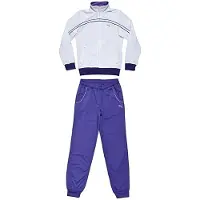 Puma trainingspak met lange mouwen en rits witpaars voor kinderen 829349 01