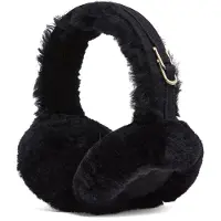 Infinity Leather Dames Winter Superzachte Fluffy Zwarte Oorwarmers Warme en Gezellige Oorwarmers