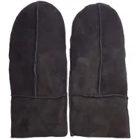 Infinity Leather Dames Zwarte Echte Echte Schapenvacht Suède Wanten Warme Handschoenen