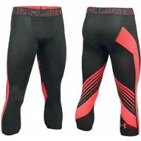 Under Armour HeatGear Supervent 2.0 Zwart Oranje Heren 3/4 Legging 1289581 016