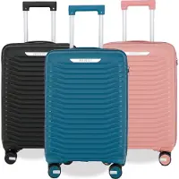 Infinity Leather Robuuste harde koffer voor in de cabine 36 x 24 x 55 cm TSA-bagage Geschikt voor Easyjet, Ryanair, Wizzair
