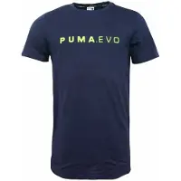 Puma Evo Long Line dryCELL Korte Mouw Marineblauw Heren T-shirt 572452 06 DD21