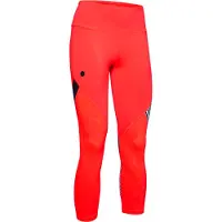 Under Armour Dames Rush Embossed Shine Crop Legging Strak 1351717 628