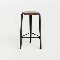TIPTOE Mi Lou Barkruk - 66 cm Tinted oak | Graphite Black | Triangle