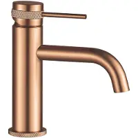REA Lungo Grip low - Wastafelkraan - Geborsteld Koper - 15X5X16,5CM
