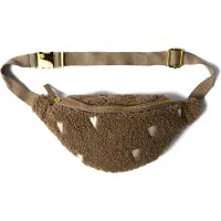 Studio Noos Meisjes Heuptassen Teddy Hearts Mini Fanny Pack - Bruin - Maat ONESIZE