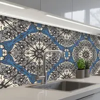 KitchenYeah Keuken achterwand 200x80 cm - Spatscherm zelfklevend Mandala - Patronen - Vintage - Muurbeschermer - Spatwand fornuis