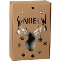 J-Line kerstbal - kunststof - zilver - doos van 6