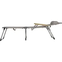 Jan Kurtz Amigo 40+ driepoots ligstoel met armleuningen aluminium/ash/kunststof stof 2 stuks