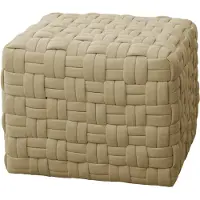SVITA POPPY kruk - zitpoef geweven zitting kruk voetenbank voor fauteuil beige