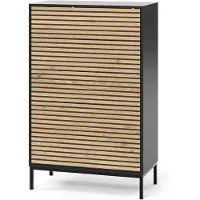 Vicco Eliza Ladekast – 76 x 120 cm met 5 laden Eik goud/antraciet
