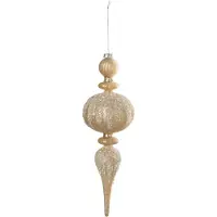 J-Line kerstbal Druppel Glitters - glas - goud