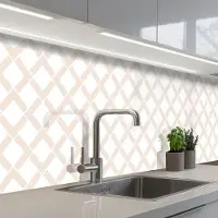 KitchenYeah Keuken achterwand 300x60 cm - Spatscherm zelfklevend Lijn - Geometrie - Patronen - Abstract - Muurbeschermer - Spatwand fornuis