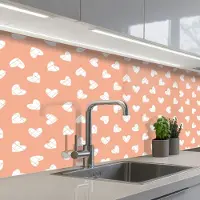 KitchenYeah Keuken achterwand 150x80 cm - Spatscherm zelfklevend Patronen - Abstract - Hart - Geometrie - Muurbeschermer - Spatwand fornuis