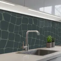 KitchenYeah Keuken achterwand 250x60 cm - Spatscherm zelfklevend Krokodil - Reptielen - Patronen - Grijs - Muurbeschermer - Spatwand fornuis