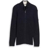 Tom Tailor Gebreid vest navy / wit