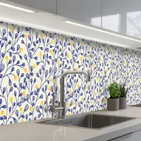 KitchenYeah Keuken achterwand 500x60 cm - Spatscherm zelfklevend Patronen - Geel - Minimalistisch - Muurbeschermer - Spatwand fornuis