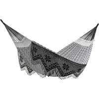 VIVERE Brazilian Cotton Hangmat - Luxe Zwart, Wit