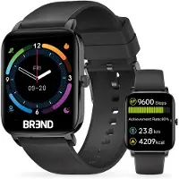 BREND - Smartwatch - Stappenteller - Hartslagmeter - Bloeddrukmeter - GPS - iOS/Android - Voor Dames & Heren - Zwart