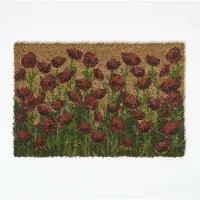 Homescapes Klaprozen Deurmat – Kokos Vuilvanger Mat 40 x 60 cm