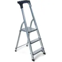 Wicotex Huishoudtrap - keukentrap 3 treden aluminium