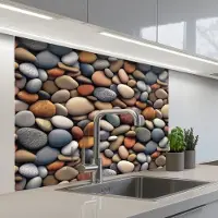 KitchenYeah Keuken achterwand 100x80 cm - Spatscherm zelfklevend Kleuren - Matte - Stenen - Muurbeschermer - Spatwand fornuis