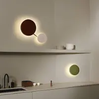 Marset Design wandlamp Caramel, dimbaar, wit / opaal, Woon-/ Eetkamer, Glas, Design, Wandlamp design