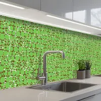 KitchenYeah Keuken achterwand 200x80 cm - Spatscherm zelfklevend Krokodil - Structuur - Patronen - Groen - Muurbeschermer - Spatwand fornuis