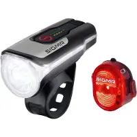 Sigma AURA 80 / Nugget Set Fietsverlichtingsset LED werkt op een accu Zwart