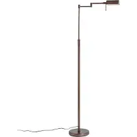 QAZQA Design vloerlamp donker brons incl. LED met touch dimmer - Notia