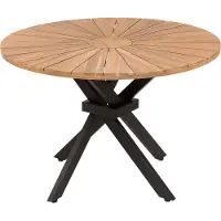 Beliani CISSONE - Tuintafel - Lichthout - 110 cm - Acaciahout